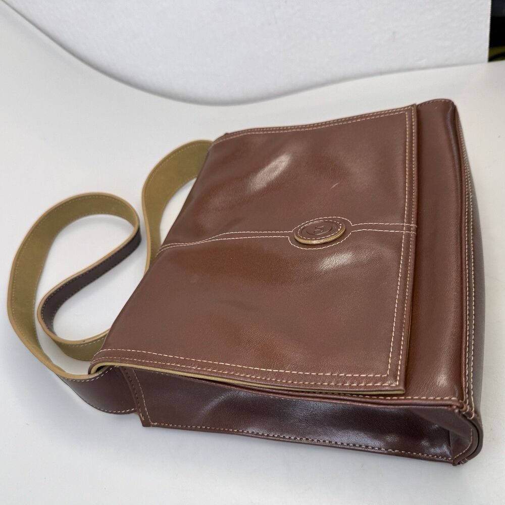 Vintage Mondani New York Brown Faux Leather Structured Shoulder Bag Purse EUC - Picture 11 of 15